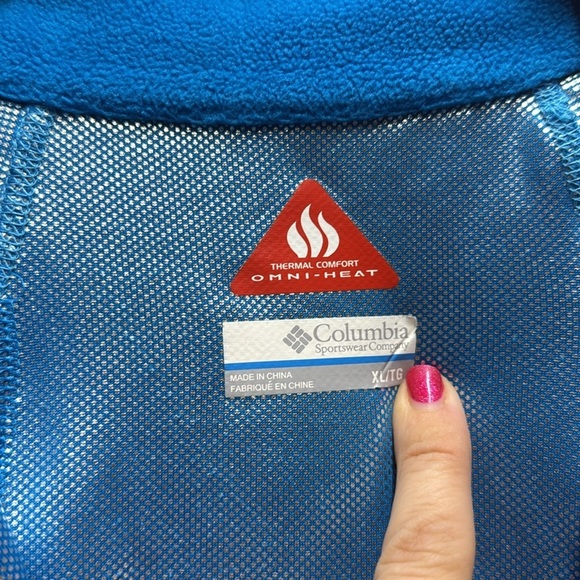🇺🇸 Columbia Blue Quarter-Zip Pullover XL - Picture 5 of 7